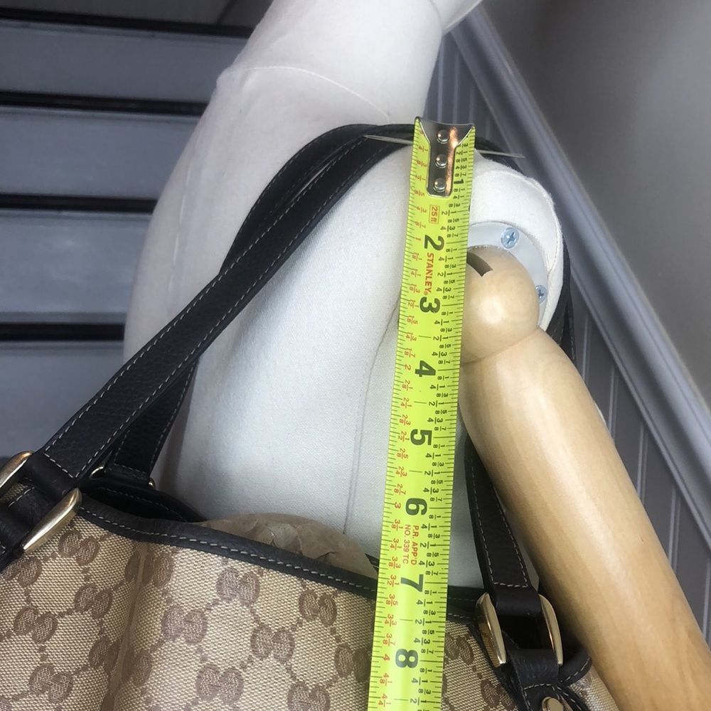 GUCCI GG Supreme Crystal Coated Canvas and Brown Leather Shoulder Bag - Picture 10 of 17